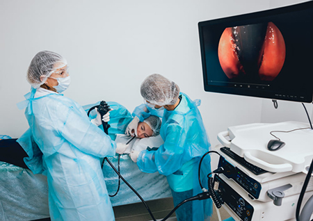 Colonoscopy procedure performed by a gastroenterology doctor